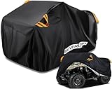 NEVERLAND XXXL Quad ATV Abdeckplane - Quad Abdeckung Fahrzeug Abdeckung Schutz Cover 256 * 110 * 120cm Phosphoreszierend Schmutzabweisend Winterfest Staubdicht Regen UV-Schutz Schwarz