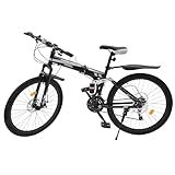 Mountainbike Scheibenbremse Fahrrad Mit Scheibenbremsen Unisex Klapprad Bike Erwachsene KlappfahrräD Mountain Outdoor Sport Variable Klappfahrrad Faltrad FahrräDer FüR Erwachsen Mtb 26Zoll 21Gang
