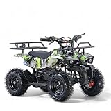 KXD M8 E-Starter 6' 49ccm 2T Quad Mini ATV Miniquad Benzinmotor Kinderquad Kinder Enduro Pocketquad Camouflage grün
