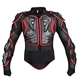 Body Schutz Motorrad Jacke Guard Motorrad Motorcross Armour Armor Racing Kleidung Schutz Gear 2XL(Black and Red)