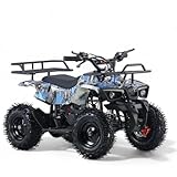KXD M8 E-Starter 6' 49ccm 2T Quad Mini ATV Miniquad Benzinmotor Kinderquad Kinder Enduro Pocketquad Graffiti blau