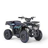 KXD M4 6' 49ccm 2T E-starter Quad Mini ATV Miniquad Benzinmotor Kinderquad Kinder Enduro Pocketquad Sportquad Jugendliche Freizeitfahrzeuge Elektroquad Erwachsene Funsport Orange türkis
