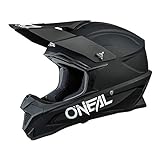 O'NEAL | Motocross-Helm | MX Enduro Motorrad | ABS-Schale, , Lüftungsöffnungen für optimale Belüftung und Kühlung | 1SRS Helmet SOLID V.24 | Erwachsene | Schwarz | Größe M