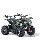 KXD ATV M8 1000W 25km/h 36V Elektroquad Kinderquad Mini-ATV Pocket Quad Sportquad Funsport Freizeitfahrzeug Elektrofahrzeug Offroad Kinder-Quad Enduro Geländequad Camouflage grün