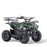 KXD ATV M 8 1000 WATT 25 Km/h 36 Volt Elektro Quad Mini ATV Miniquad Kinderquad Kinder Enduro Pocketquad Sportquad Jugendliche Freizeitfahrzeuge Elektroquad Erwachsene Funsport Camouflage grün