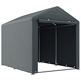 Outsunny Garagenzelt, 1,6 x 2,18 x 1,72 m Lagerzelt mit UV-Schutz, Reißverschlusstür, Wasserabweisend Foliengarage für Gartengeräte, Motorrad, Dunkelgrau