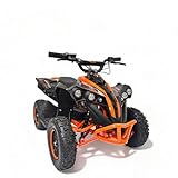 KXD M3 Elektro 6' 800 Watt Quad Mini ATV Miniquad Kinderquad Kinder Enduro Pocketquad Sportquad Jugendliche Freizeitfahrzeuge Elektroquad Erwachsene Funsport schwarz-orange