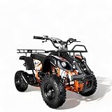 KXD M7 E-Starter 6' 49ccm Quad Mini ATV Miniquad Benzinmotor Kinderquad Kinder Enduro Pocketquad Sportquad Jugendliche Freizeitfahrzeuge Elektroquad Erwachsene Funsport orange