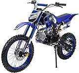 Actionbikes Motors Kinder Jugend Crossbike JC125 | 125 cc - Hydraulische Scheibenbremsen - CDI Zündung - Bis 80 Km/h - Pocket Bike - Motorrad - Motocross - Dirt Bike - Enduro - Dirtbike (Blau)