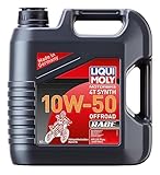 LIQUI MOLY Motorbike 4T Synth 10W-50 Offroad Race | 4 L | Motorrad 4-Takt-Öl | Art.-Nr.: 3052, Schwarz